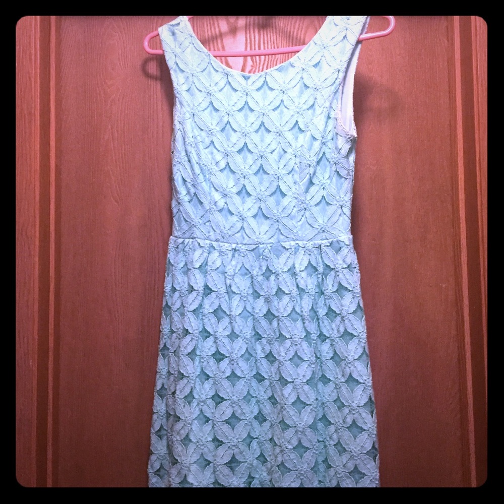 Mint green shirt dress